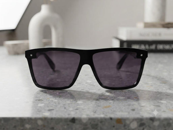 Modern Flat-Top Shield Sunglasses | ivisionscollections