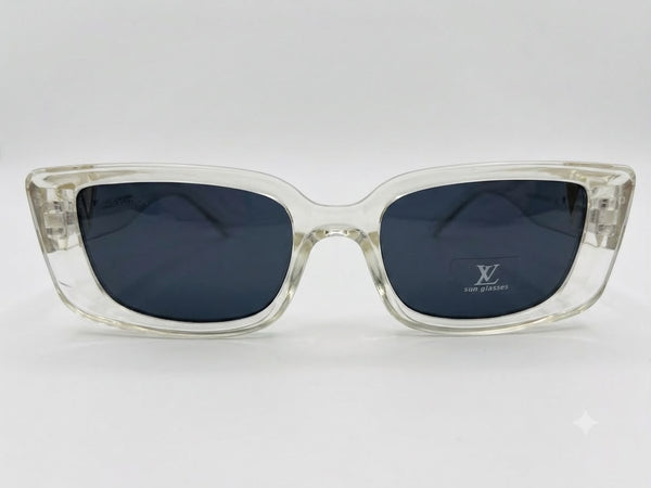 Luxury Transparent Rectangular Sunglasses Modern Transparency Meets High-Fashion Luxury