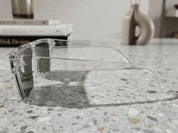 Clear Shield Flat-Top Sunglasses