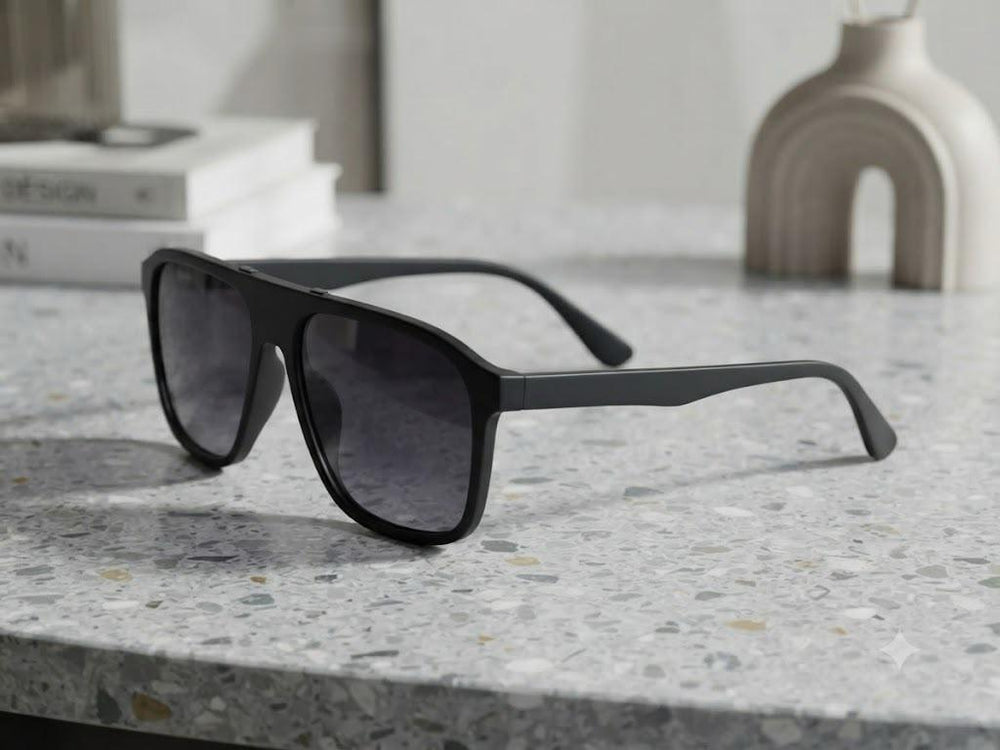 Modern Flat-Top Shield Sunglasses | ivisionscollections